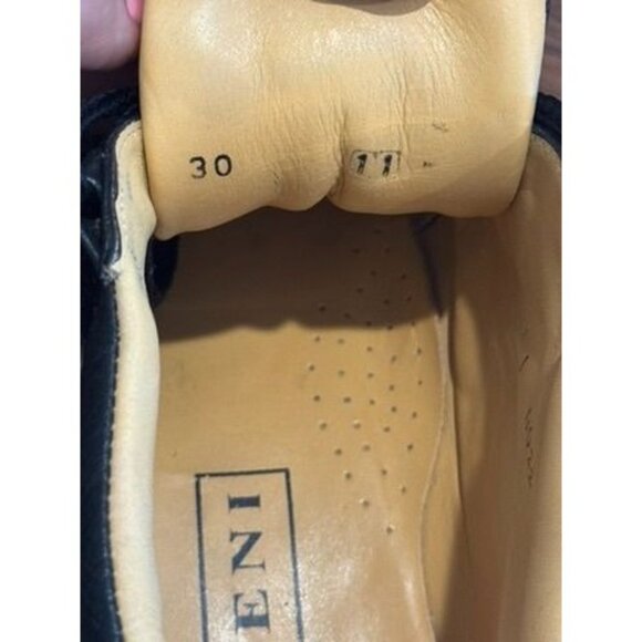 Mens Black Exotic Ostrich/COCO Leather Shoes Padded Collar Comfort Dress sz 11 - Picture 12 of 15